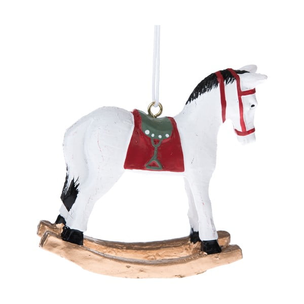 Bel viseči okrasek v obliki konja Dakls