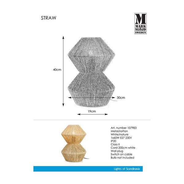 Namizna svetilka Markslöjd Straw Nature-image-4