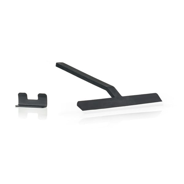 Črn kopalniški brisalec s stojalom Zone Rim, širina 22 cm-image-2