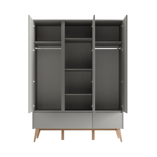 Siva otroška garderobna omara 149x52,5 cm Swing – Pinio-image-3