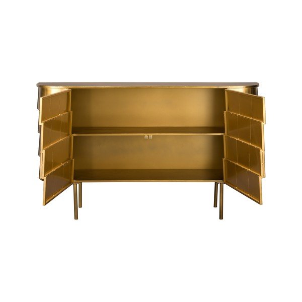 Kovinska komoda v zlati barvi 117x70x26 cm Hanna – Dutchbone-image-3