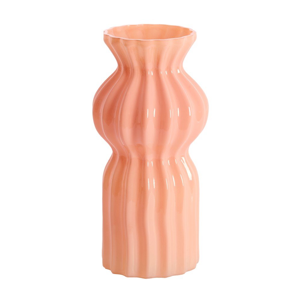 Rožnata steklena vaza (višina 28 cm) Terento