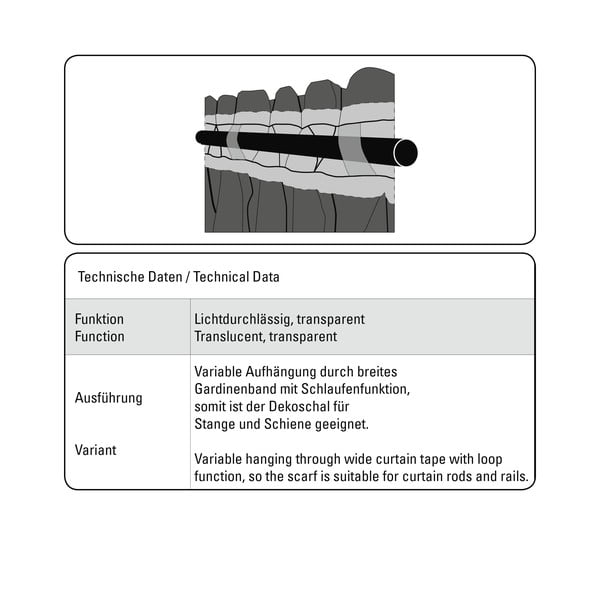 Bela prosojna zavesa 245x300 cm Voile Uni - Gardinia-image-3