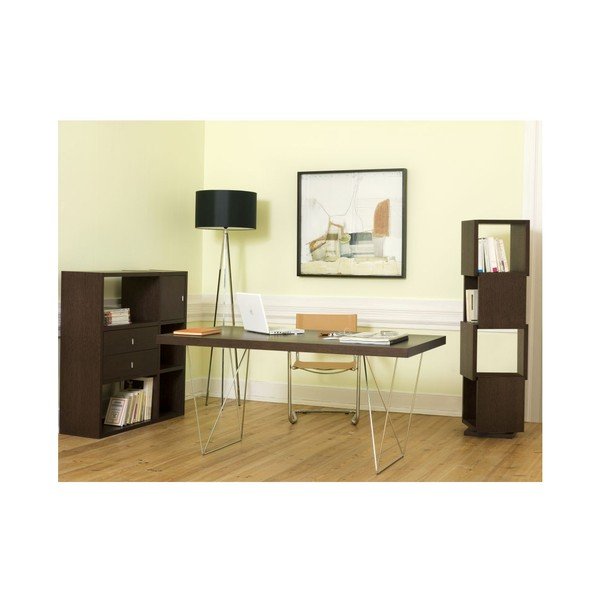 TemaHome Vrtljiva knjižna omara v dekorju temnega lesa-image-1