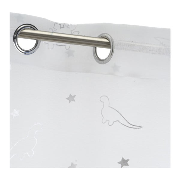 Srebrno-bela prosojna zavesa 140x260 cm Dinos – Casa Selección-image-3