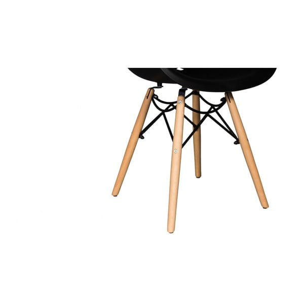 Komplet 2 črnih jedilnih stolov Evergreen House René-image-3