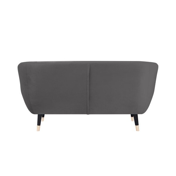 Siva zofa s črnimi nogami Mazzini Sofas Amelie, 158 cm-image-4