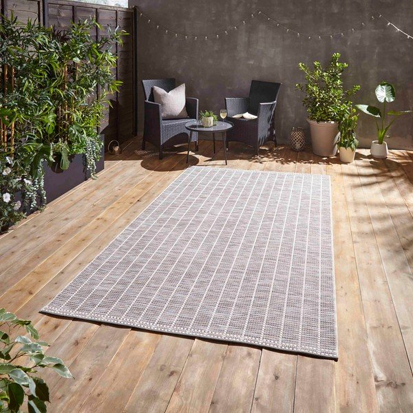 Svetlo siva zunanja preproga 120x170 cm Santa Monica – Think Rugs-image-1