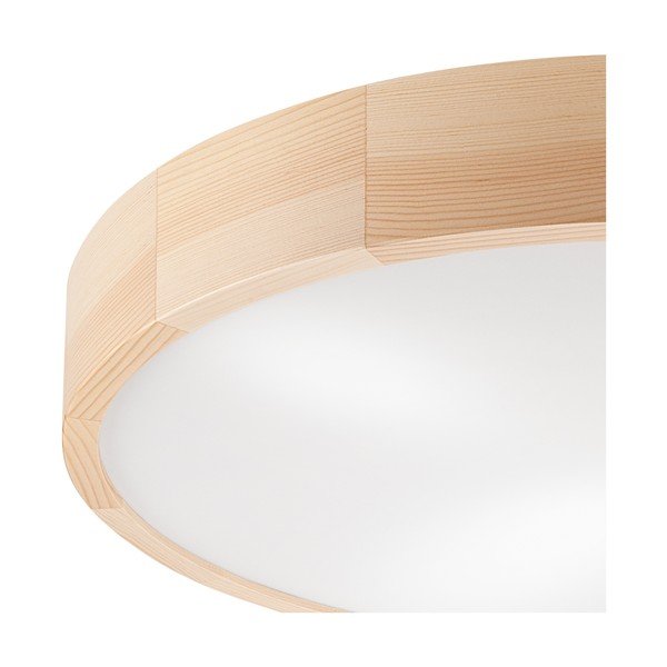 Svetlo rjava stropna svetilka s steklenim senčnikom ø 58 cm Eveline – LAMKUR-image-3