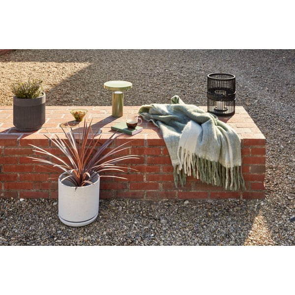 Belo-zelena odeja 200x140 cm Inlet - Hübsch-image-3