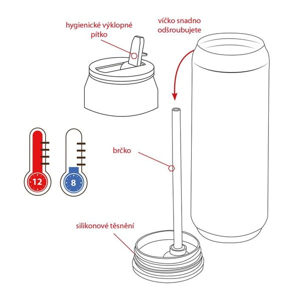 Modra termoska 700 ml – Orion-image-3