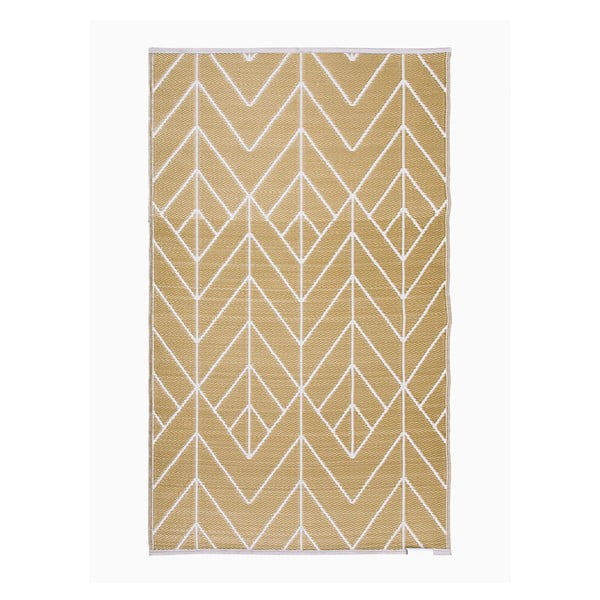 Bež-zlata dvostranska zunanja preproga iz reciklirane plastike Fab Hab Sydney, 150 x 240 cm-image-1