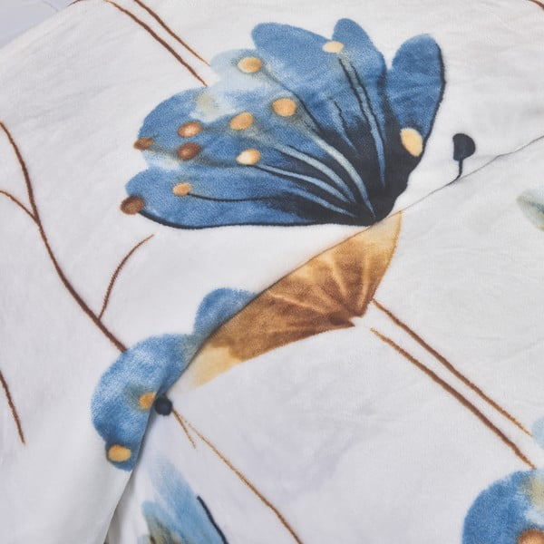 Temno modra enojna posteljnina iz mikropliša 140x200 cm Marbella – My House-image-1