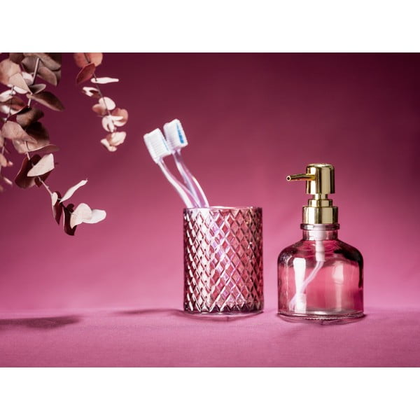 Temno rožnat steklen dozirnik za milo 200 ml Atessa – Wenko-image-4