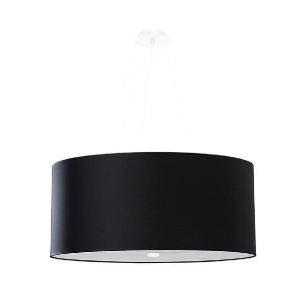 Črna viseča svetilka s steklenim senčnikom ø 60 cm Volta - Nice Lamps