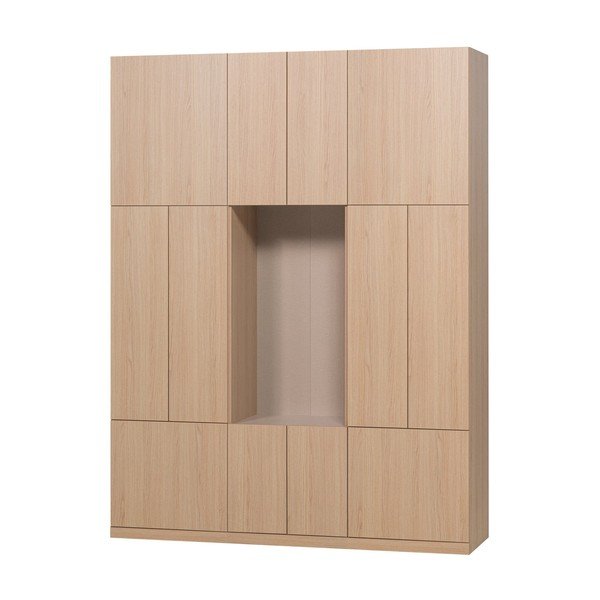 Modularna omara v naravni barvi 162x215 cm Build – WOOOD-image-2