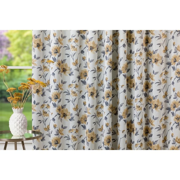 Rumena/kremno bela zavesa 210x245 cm Cefalu – Mendola Fabrics-image-3