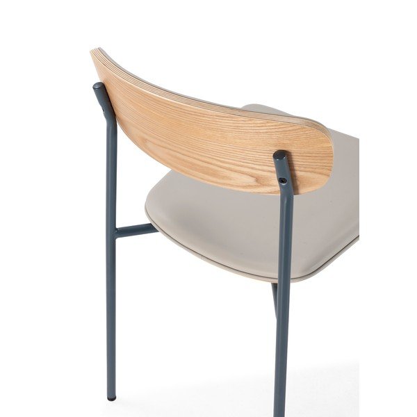 Bež oblazinjeni jedilni stoli v kompletu z možnostjo nalaganja 2 ks Saula – Marckeric-image-4