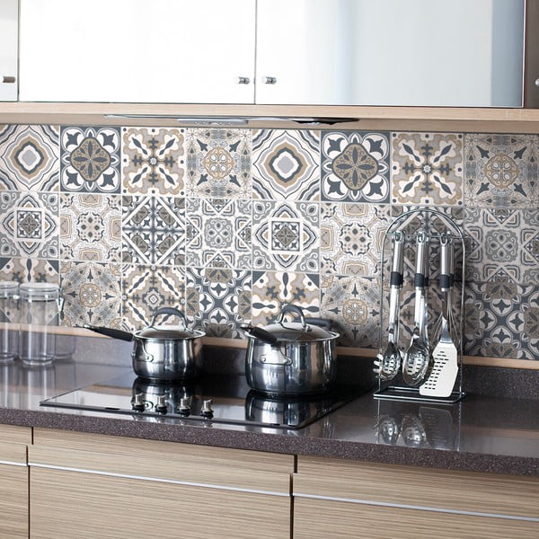 Komplet 24 dekorativnih stenskih nalepk Ambiance Giacomo, 15 x 15 cm-image-2