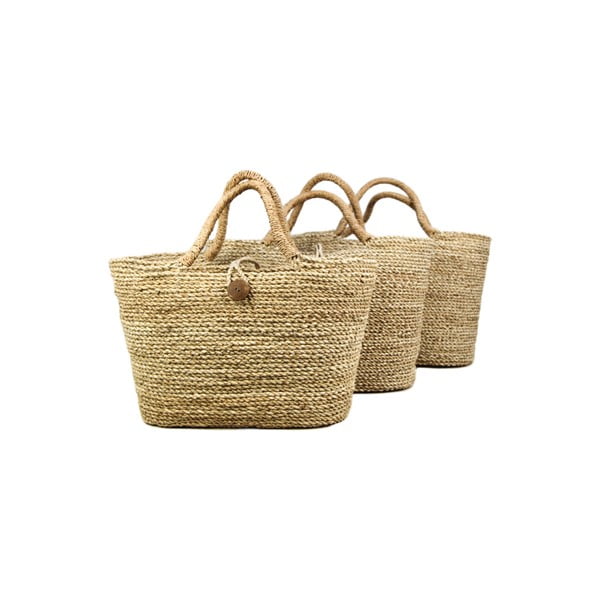 Komplet 3 košar za shranjevanje iz morske trave HSM collection Basket Set