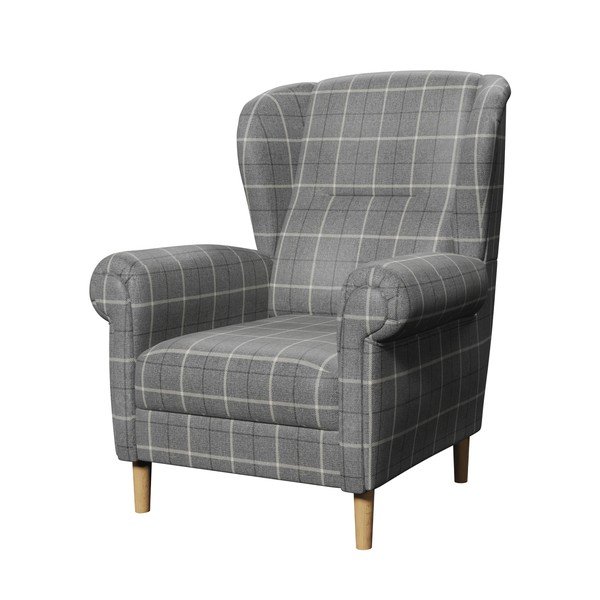 Siv fotelj z naslonom Swan – Ropez-image-2