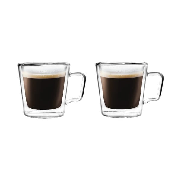 Steklene skodelice za espresso z dvojno steno v kompletu 2 ks 80 ml Diva – Vialli Design-image-1
