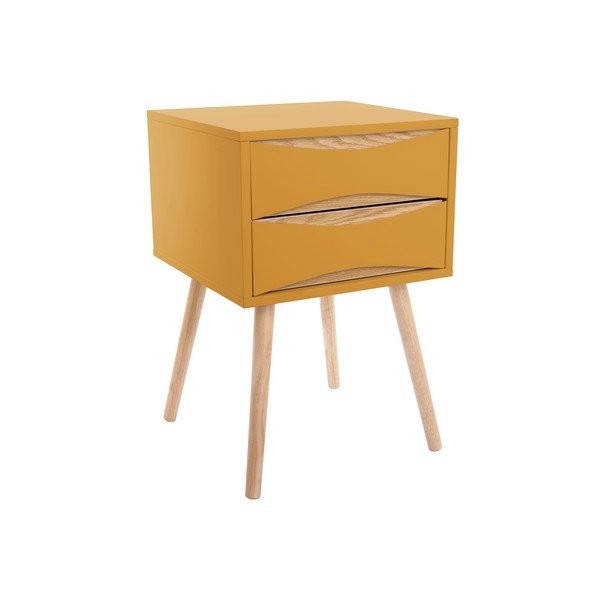Rumena nočna omarica z 2 predaloma Leitmotiv Cabinet Buoyant