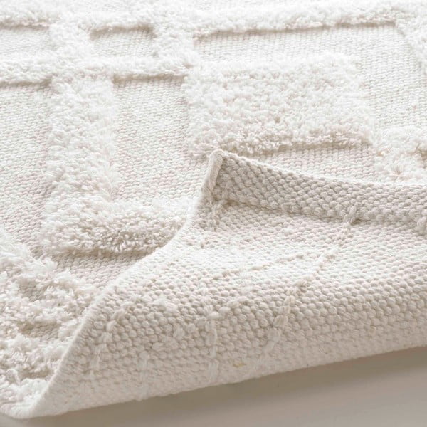 Bela kopalniška preproga 50x80 cm Gladis – douceur d'intérieur-image-3