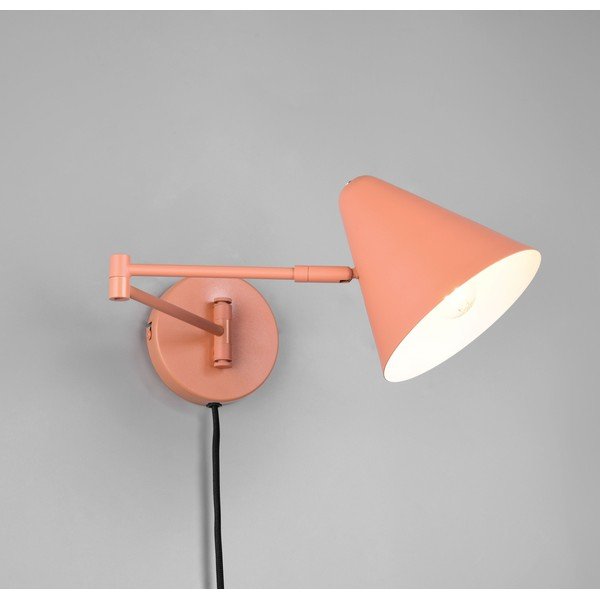 Oranžna stenska svetilka z upogljivo konstrukcijo z vtikačem ø 15 cm Cosima – Trio-image-2
