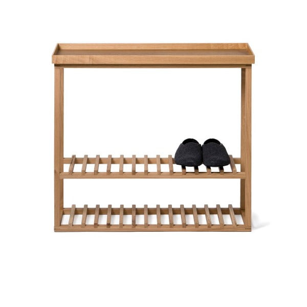 Stojalo za čevlje z vrhom iz hrastovega lesa Wireworks Hello Storage-image-1