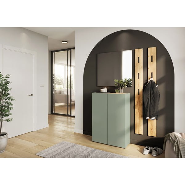 Bel set za hodnik v hrastovem dekorju 104x200x33 cm Alviano – Germania-image-1