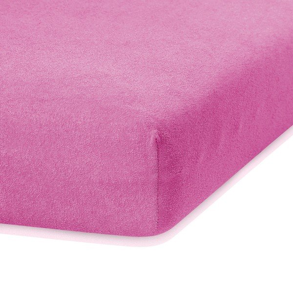 Vijolična elastična rjuha za zakonsko posteljo AmeliaHome Ruby Siesta, 200/220 x 200 cm-image-2