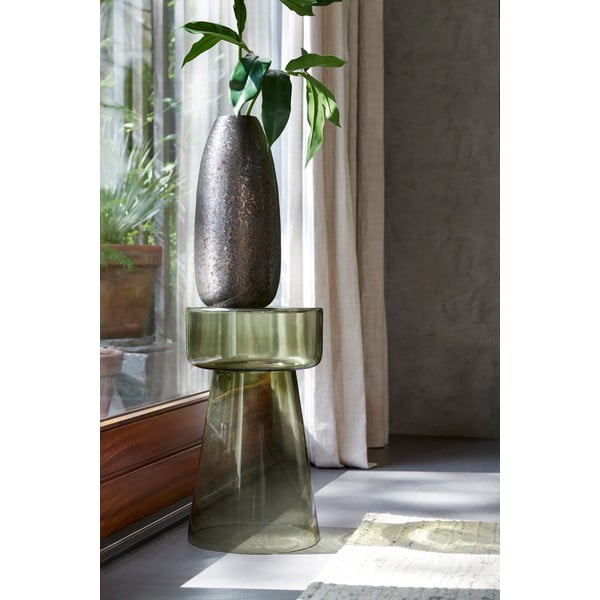 Steklena okrogla stranska mizica ø 30 cm Dakwa – Light & Living-image-4