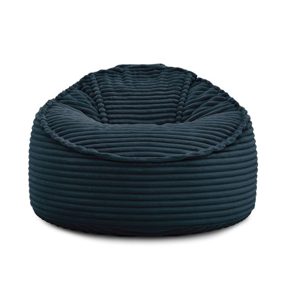 Temno modra vreča za sedenje iz rebrastega žameta Socrate – Bobochic Paris