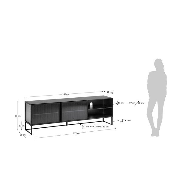 Črna TV komoda Kave Home Trixie-image-3