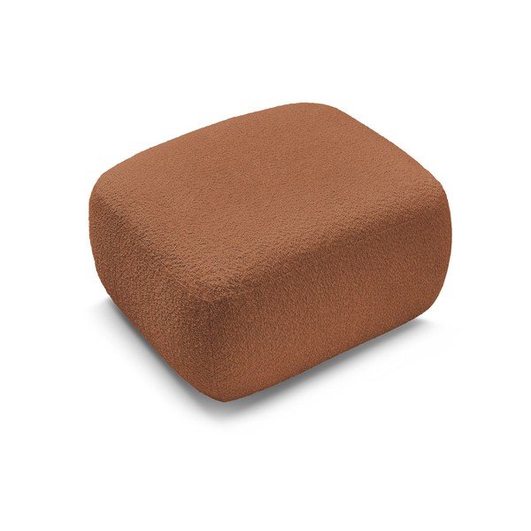 Oranžen tabure iz tkanine bouclé Montaigne – Bobochic Paris-image-3