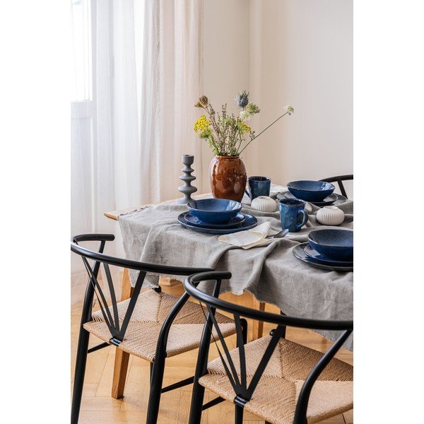 Temno moder lončen jedilni set 16 kosov Glosia - Bonami Selection-image-4