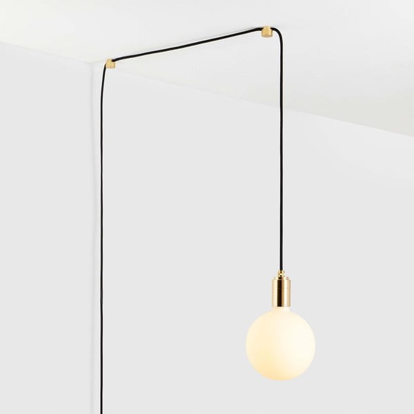 Viseča svetilka v črni in zlati barvi ø 4 cm Plug & Play – tala-image-2