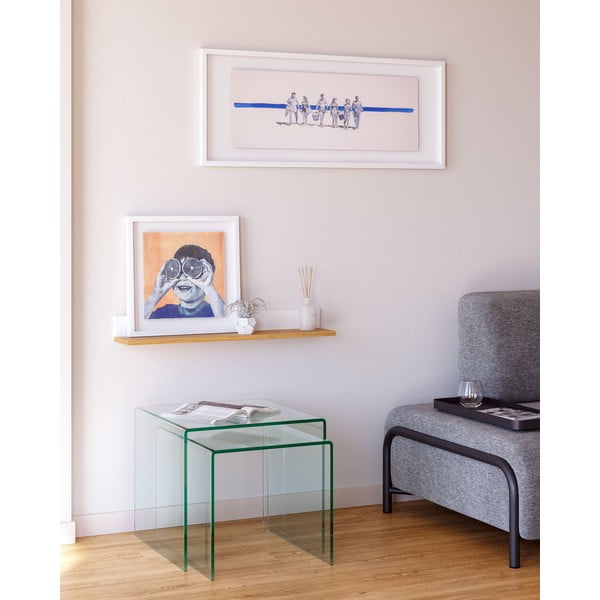 Steklene mizice v kompletu 2 ks 50x50 cm Burano – Kave Home-image-1