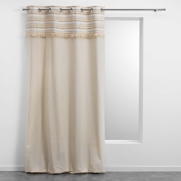 Bombažna zavesa v naravni barvi 140x240 cm Atlas – douceur d'intérieur