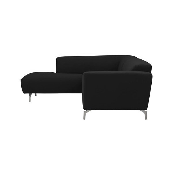 Črna kotna zofa Windsor & Co Sofas Orion, levi kot-image-2
