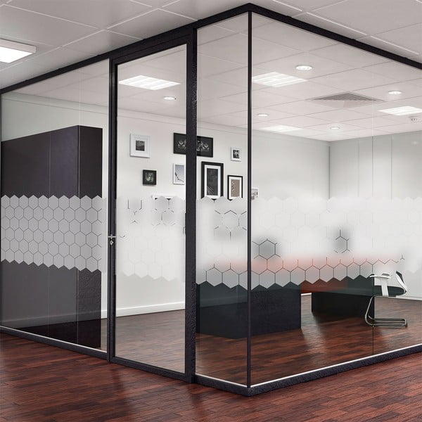 Komplet 50 mat nalepk za steklo Ambiance Hexagon-image-4