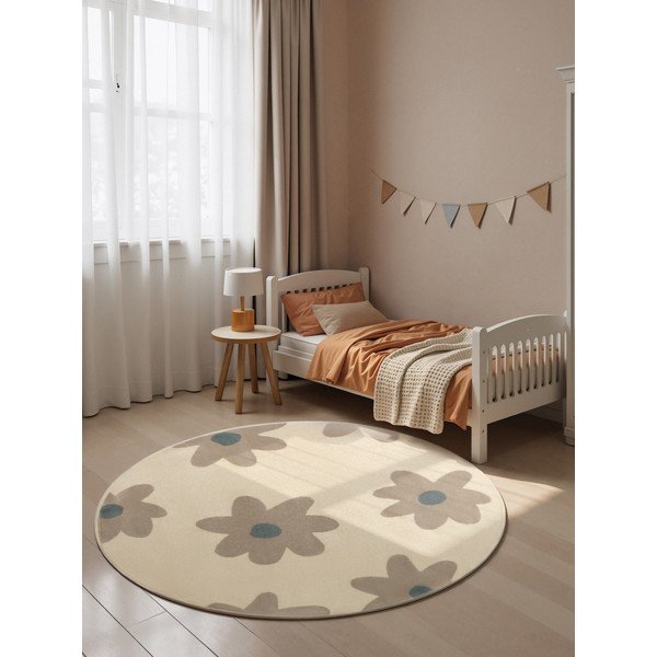 Bež otroška preproga ø160 cm Bloomy – Hanse Home-image-1