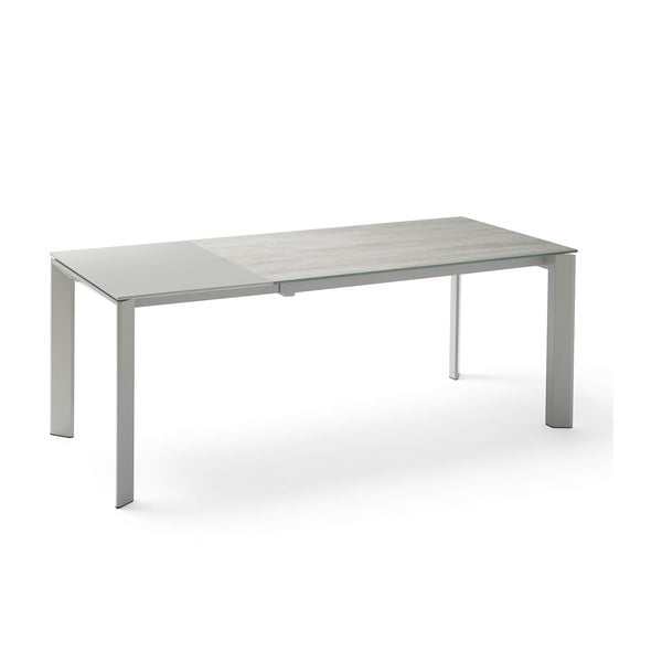 Siva zložljiva jedilna miza Lisa Blaze, dolžina 140/200 cm