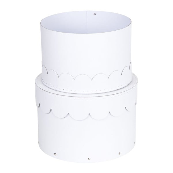 Bele kartonaste škatle za shranjevanje v kompletu 2 ks s pokrovom ø 26x17,5 cm Wilma Paper Laminate – Bigso