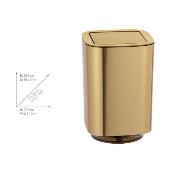 Kopalniški koš za smeti v zlati barvi Wenko Auron-image-2