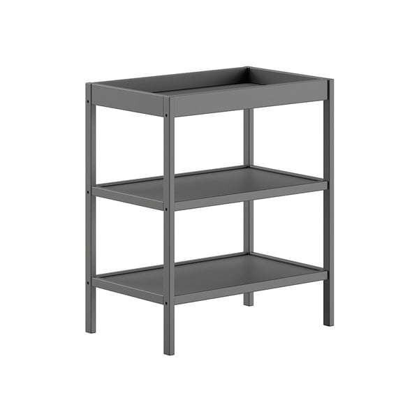 Antracitno siva previjalna miza iz masivne bukve Dino – Vipack