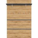 Garderobni panel v hrastovem dekorju v naravni barvi Lissabon – Germania