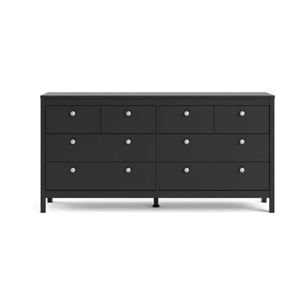 Črna nizka komoda 159x80 cm Madrid – Tvilum-image-2