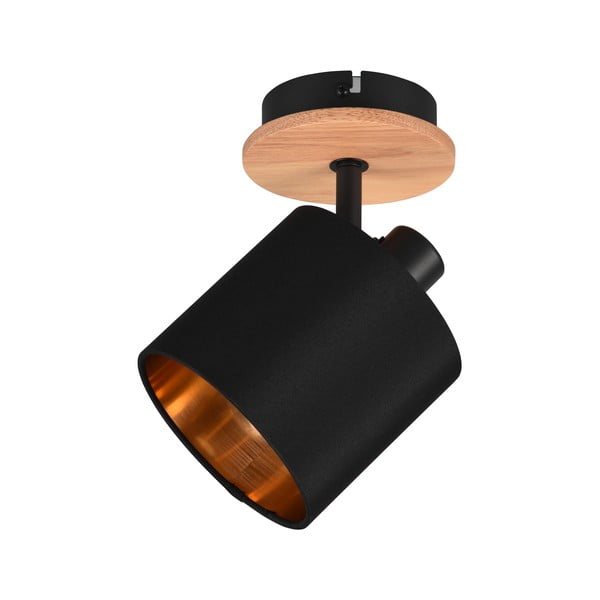 Črno/naravno točkovno svetilo ø 12 cm Tommy – Reality-image-2